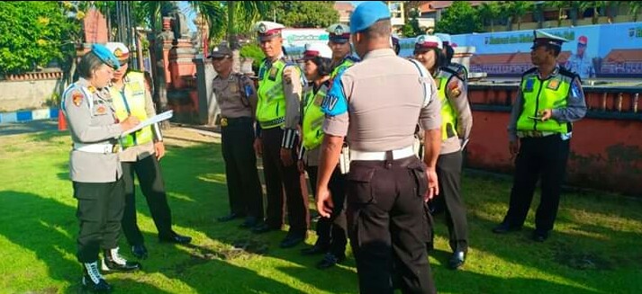 dirazia Ratusan Polisi yang Terlibat Ops Patuh Agung 2019 Dirazia Provos Polda Bali/fajarbadung.com