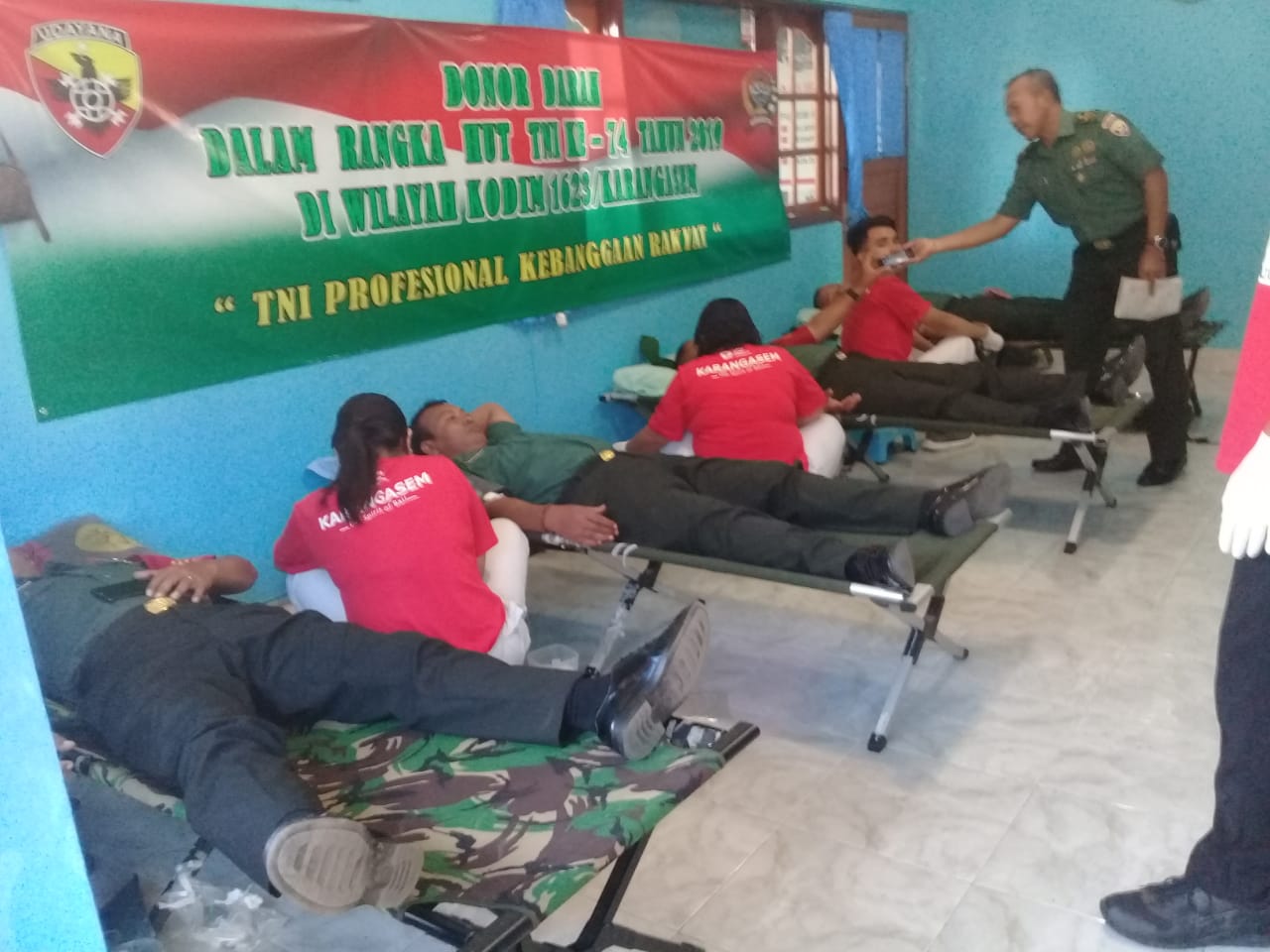 kodim karangasem Kodim Karangasem Bersama PMI Gelar Donor Darah/fajarbadung.com