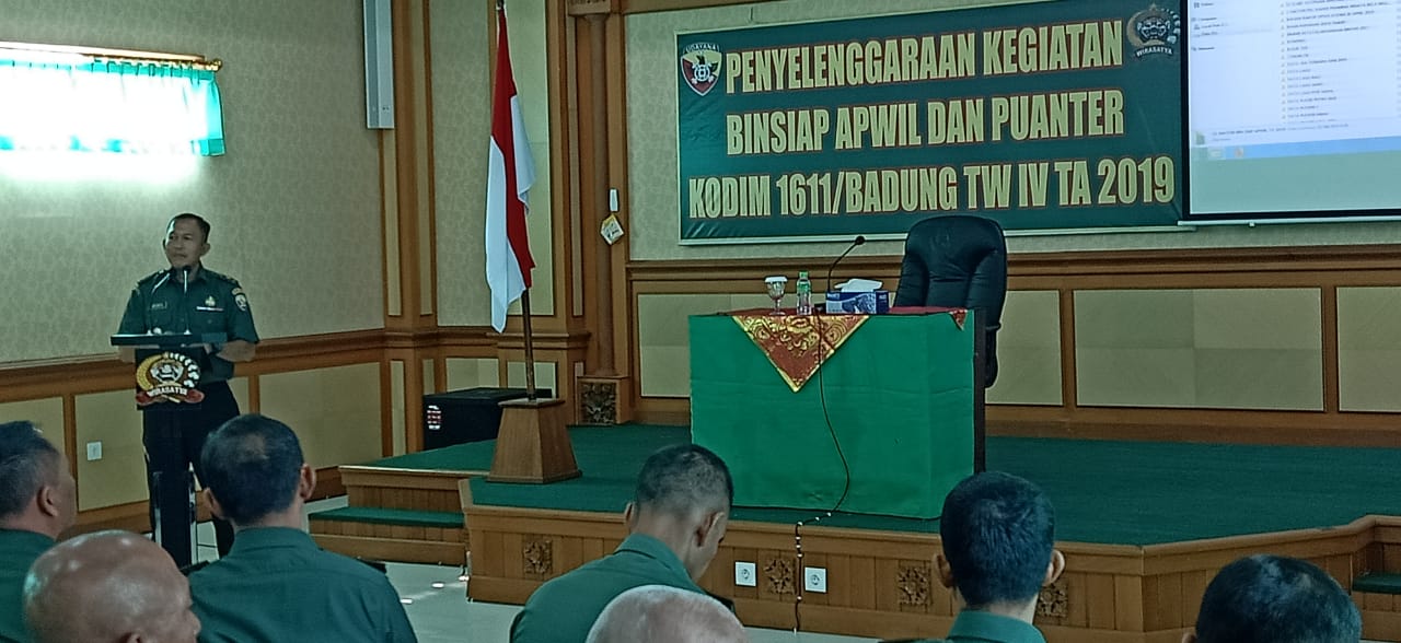 belajar 4 Kodim Badung Selenggarakan Kegiatan Binsiap Apwil dan Puanter Untuk Tingkatkan Kemampuan Prajurit/fajarbadung.com
