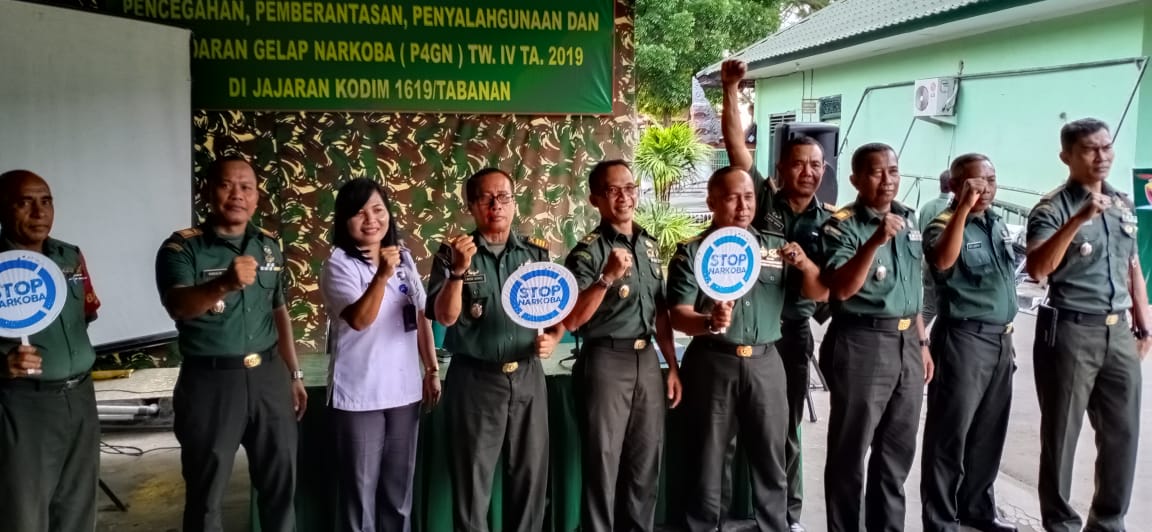 Kodim Tabanan Sosialisasikan Bahaya Narkoba/fajarbadung.com
