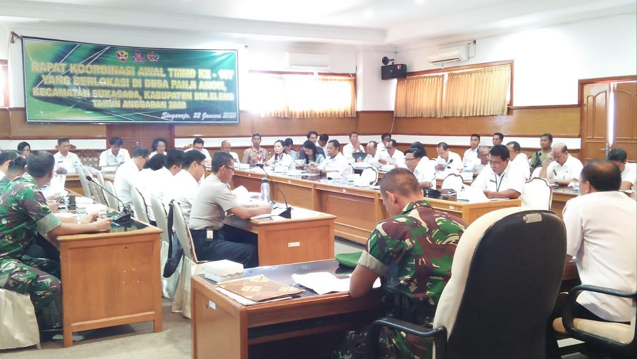 pemkab dan kodim buleleng Pemkab dan Kodim Buleleng Gelar Rakor, Matangkan Kesiapan TMMD ke 107 di Desa Panji Anom Sukasada/fajarbadung.com