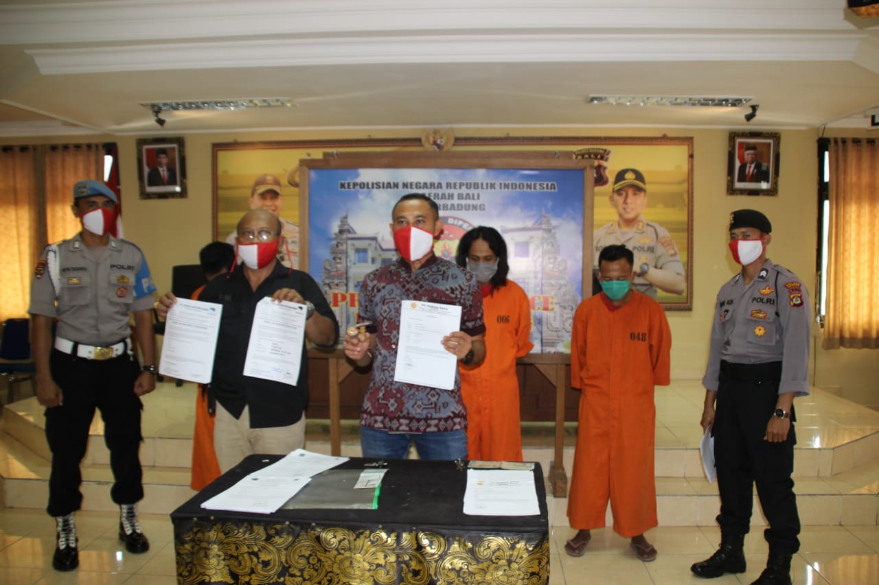 polres badung mei 5 Tiga Pelaku Pemalsuan Surat Ditangkap Polres Badung Saat Penyekatan Arus Mudik Lebaran/fajarbadung.com