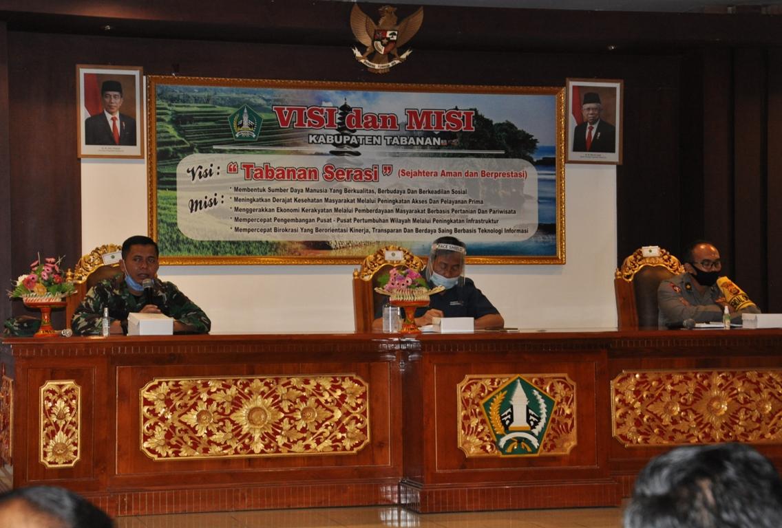 pemkab tabanan juli 4 Sekda I Gede Susila Pimpin Rakor Pemantapan New Normal Tabanan/fajarbadung.com