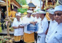 Wabup Badung Hadiri Puncak Karya Dewa Yadnya di Pemerajan Ageng Pasek Gaduh Kedonganan