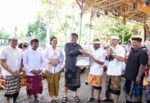Wabup Bagus Alit Sucipta Hadiri Metatah Massal di Pura Prajapati Desa Adat Sobangan