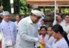 Wabup Bagus Alit Sucipta Hadiri Upacara Ngeratep Tapakan di Pura Dalem Bebalang Carangsari