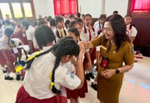Masa Pengenalan Lingkungan Sekolah SMP Negeri 3 Kuta, Bunda Anti Narkoba Badung Tekankan Pentingnya Waspada Bahaya Narkoba Sejak Dini