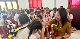 Masa Pengenalan Lingkungan Sekolah SMP Negeri 3 Kuta, Bunda Anti Narkoba Badung Tekankan Pentingnya Waspada Bahaya Narkoba Sejak Dini
