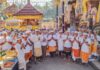 Wabup Badung Upasaksi Puncak Piodalan Padudusan Agung di Pura Dalem Desa Adat Ambengan