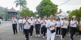 TP. PKK Badung Rutinkan Jalan Sehat dan Cek Kesehatan Gratis Tiap Pekan